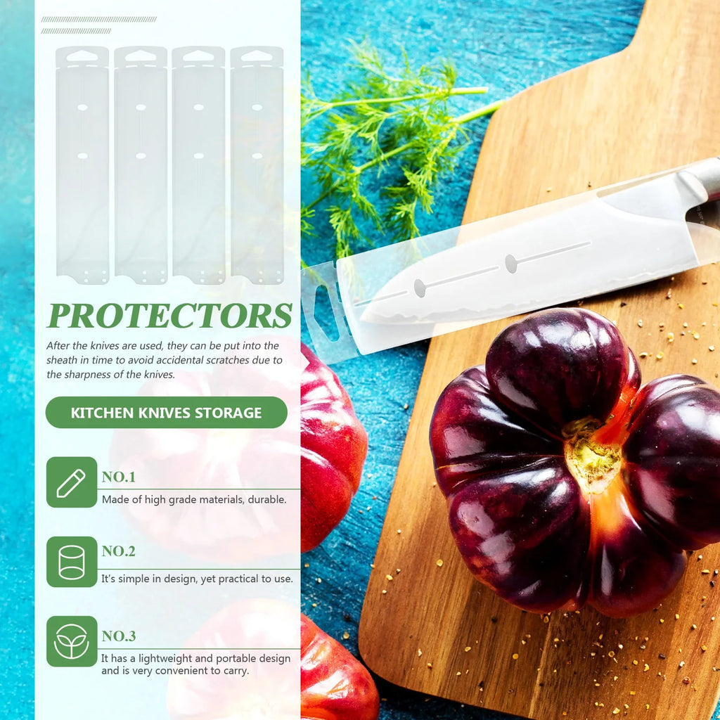 4Pcs Professional Cutter Sleeves Exquisite Craftsmanship Finger Safe Drawer Rummage Protection Kitchen Gadget White