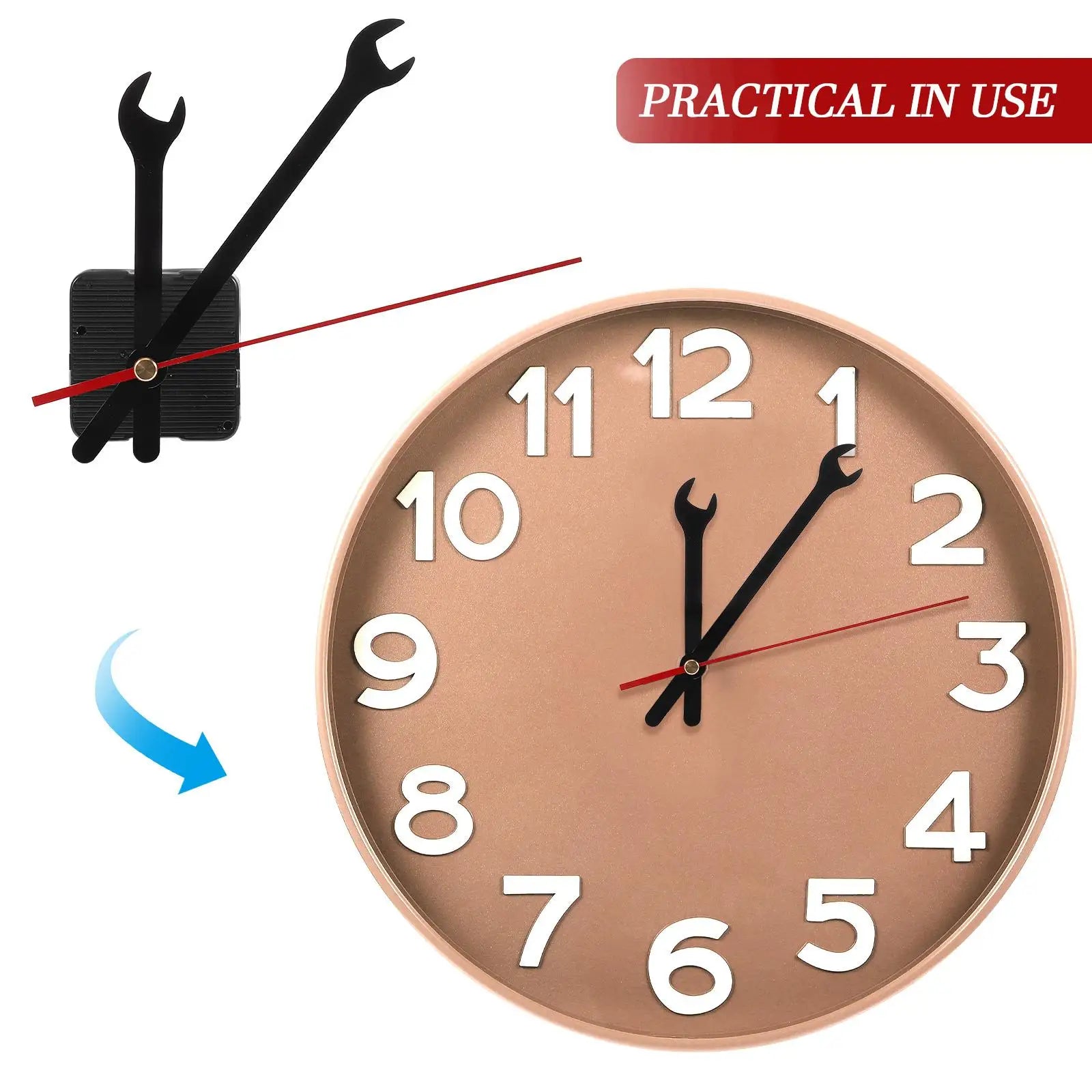 Quartz Clock Movement Replacement Wall Clocks DIY Repair Mechanism Wrench Modern