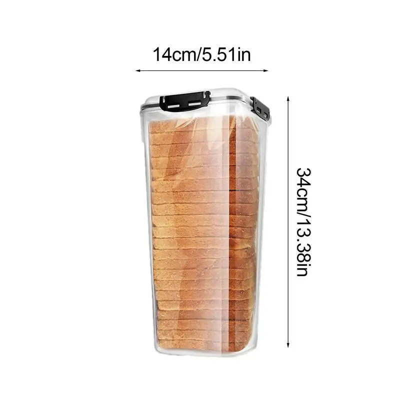 Bread Loaf Container Clear Airtight Bread Box With Lid Sandwich Bread Holder For Homemade Bread Tall Bread Saver For Kitchen