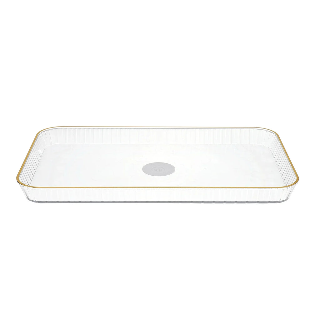 2 Pcs PET Material Fruit Snack Tray Elegant Serving Platters Dessert Container Party Candy Holder Thick Texture Smooth