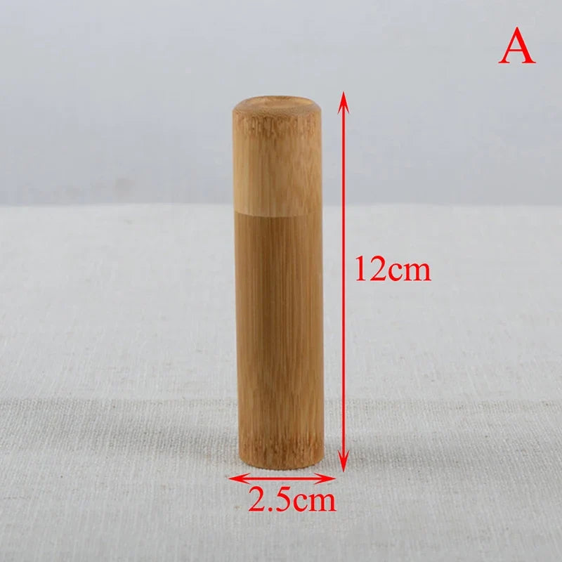 4 size bamboo tube tea box airtight small container spices storage jar with lid
