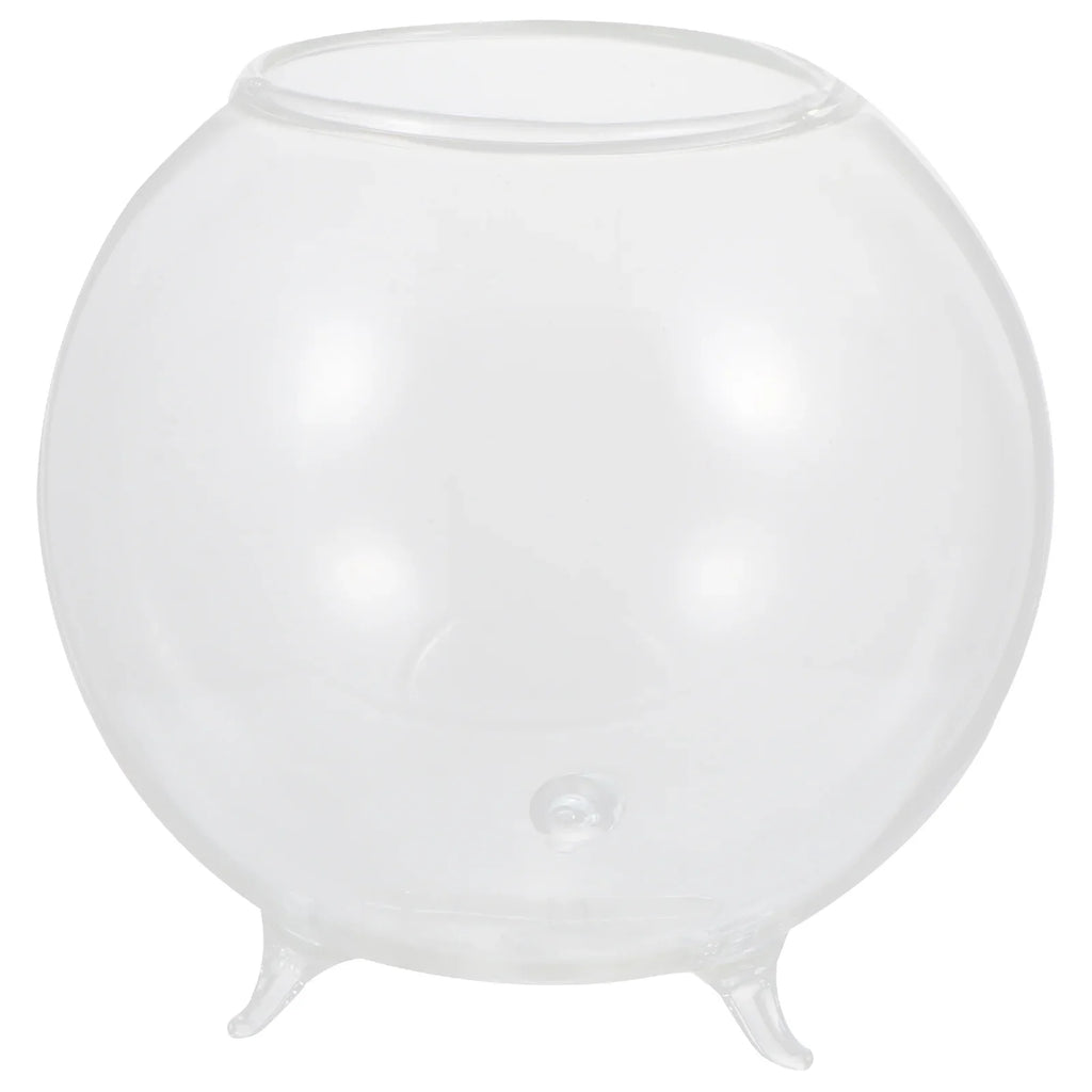 Creative Glass Vase Flower Arrangement Container Transparent Round Modern Chic Home Office Hotel Table Decoration