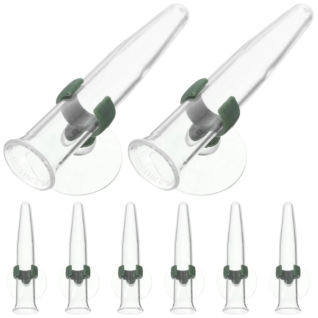 8Pcs Suction Cup Flower Water Tubes Plastic Nutrient Vials for Florist Arrangement Flower Preservation Vase Storage
