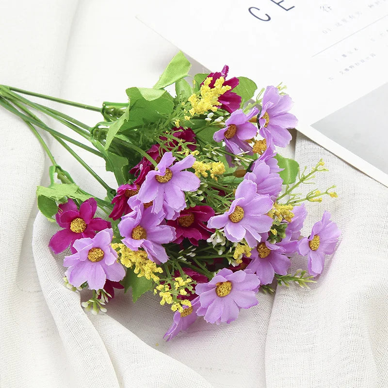 30CM Artificial Daisy Home Decoration Silk Flower Jumping Orchid Chrysanthemum Table Decoration Photography Props