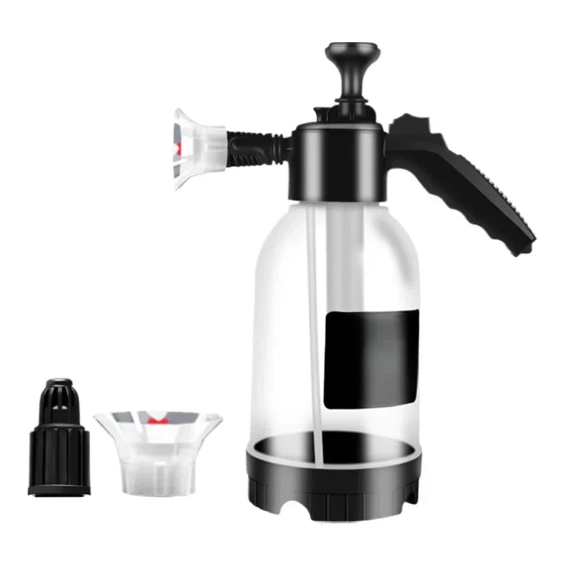 2L Transparent Foam Sprayer Car Wash Hand-Held  Watering Can Air Pressure Sprayer Plastic Disinfection Water Bottle Car Cleaning