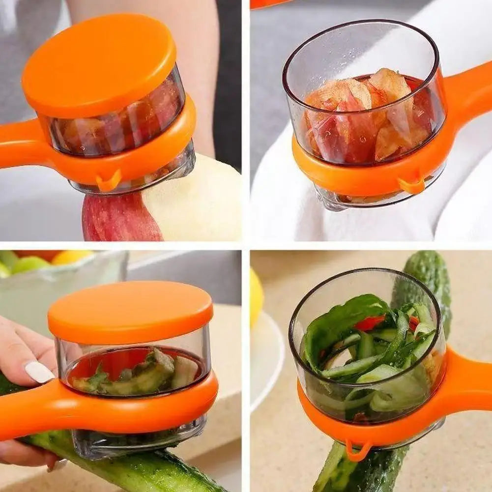 Multifunctional Storage Type Peeling Knife Peeling Apple Peeling Knife Tube Supplies Storage Peeling Household With Peeler Y8M6