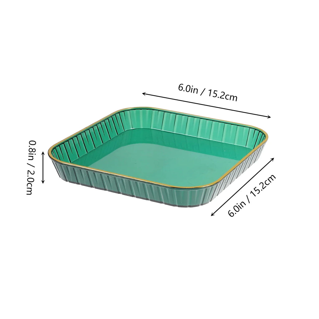 2 Pcs PET Material Fruit Snack Tray Elegant Serving Platters Dessert Container Party Candy Holder Thick Texture Smooth