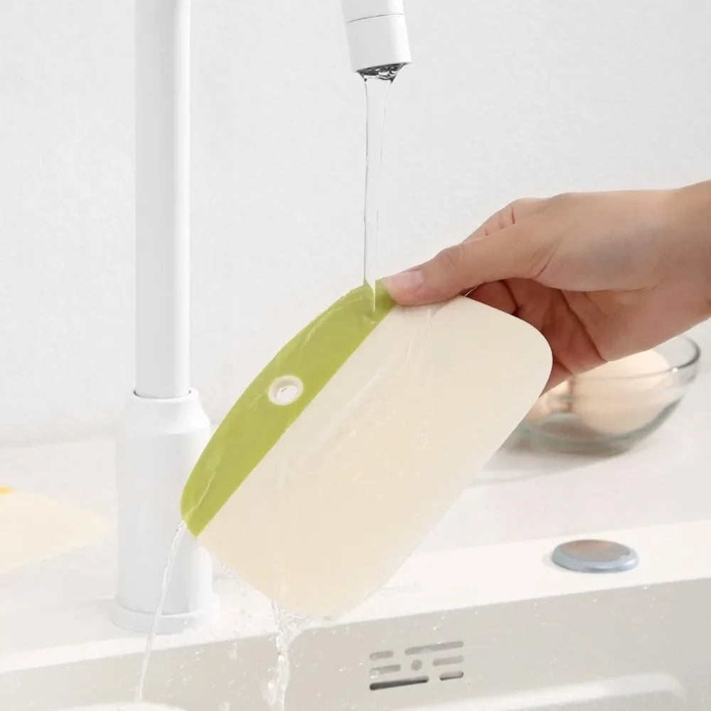2PCS Kitchen Gadgets Multipurpose Dough Pastry Cutter with Measuring Scale DIY Bench Scraper Plastic Dough Scraper Cake