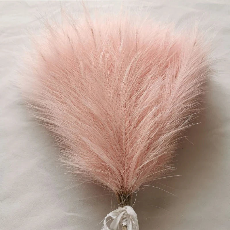 10Pcs Artificial Pampas Grass Bouquet for Home Bedroom Room Wedding Party Decoration Fake Plant Simulation Dried Flower Reed