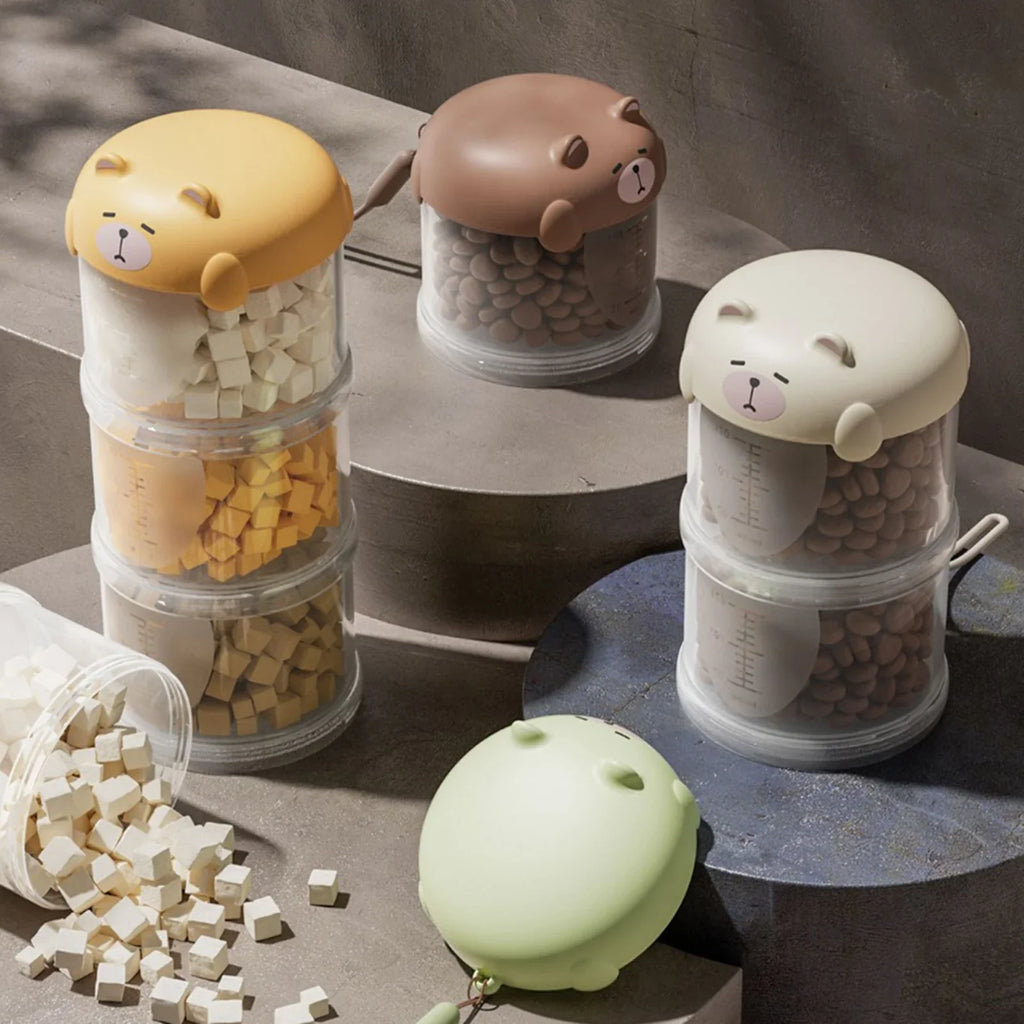 Airtight Outdoor Dog Treat Jar Multi Layers Dog Treat Portable Pet Food Container Stackable Cookie-Jar for Outdoor Walking