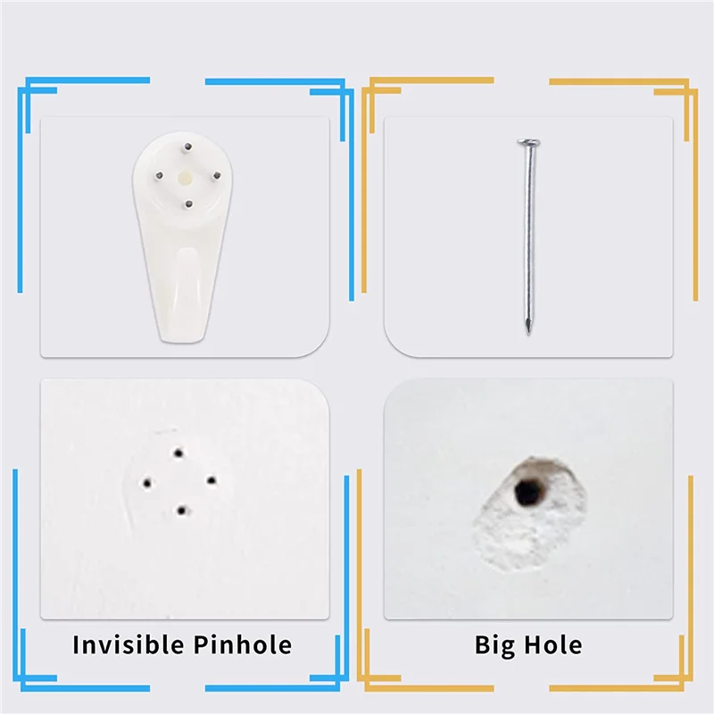 40 Picture Hangers, Concrete/Plaster/Hard Wall Hooks, for Hanging Pictures, Tapestries, Clocks and Heavier Weights HOT