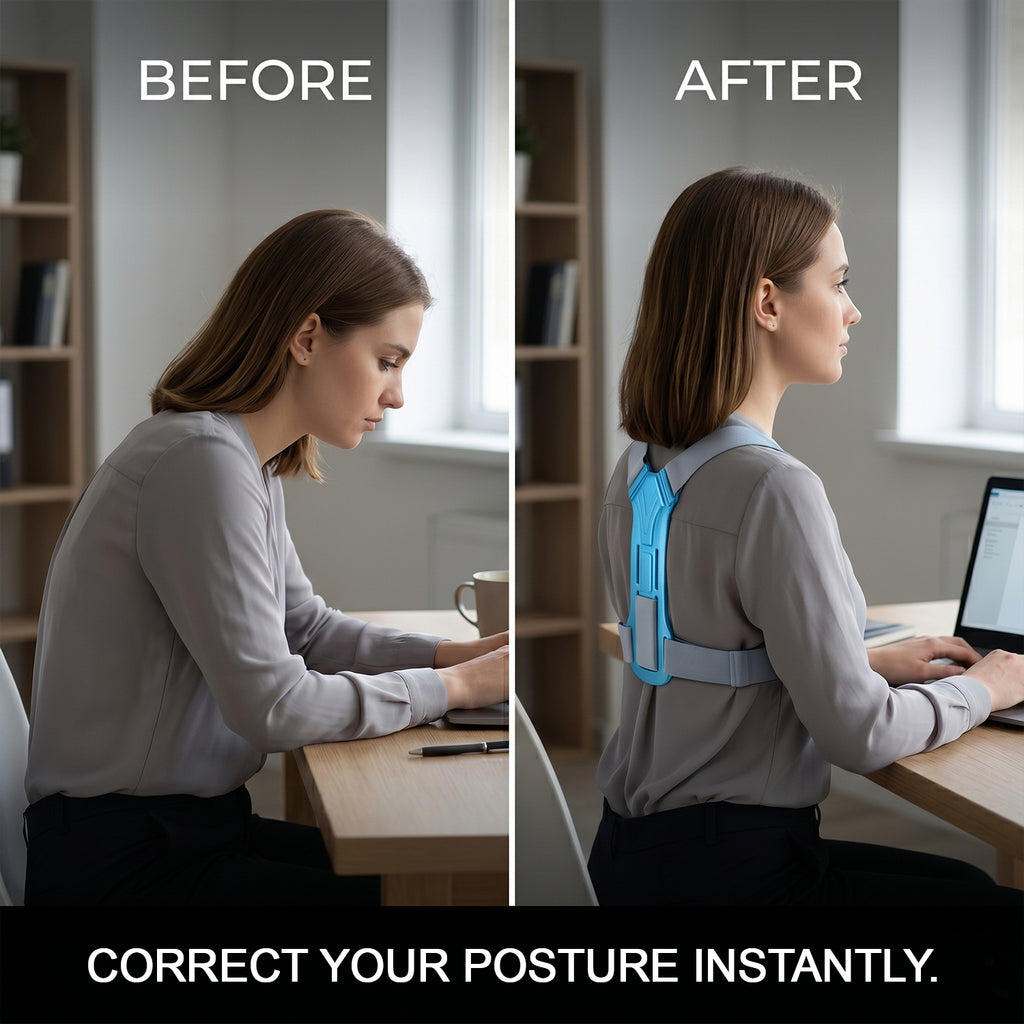 Ergonomic Adjustable Back Posture Corrector Support Belt (1 Pc Mix Size  Design)