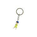 Cartoon Character Soft Pvc Keychain With Haired Girl Design (1 Pc)