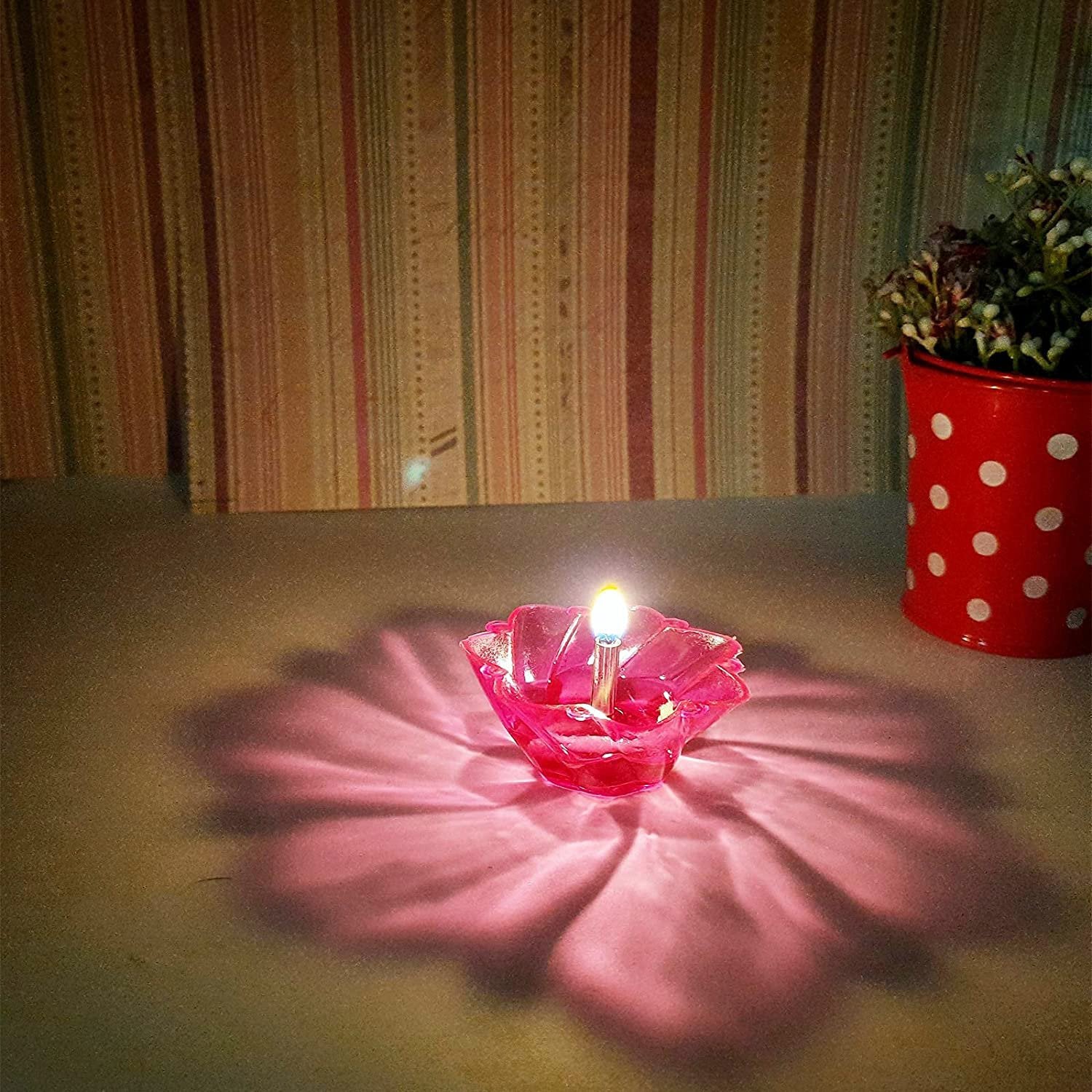 6004a Candle Cup With Multi Shape  (Multicolor)