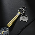 Stylish Dual-keyring Metal Car Keychain Set (1 Set)