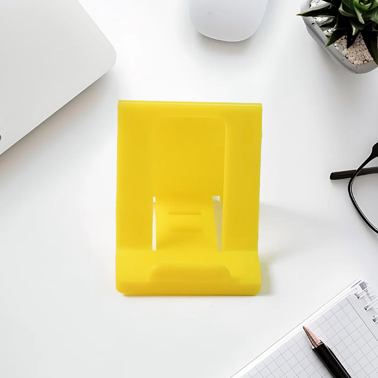 Adjustable Foldable Plastic Mobile Phone Stand (6 Pc  Mix Color)