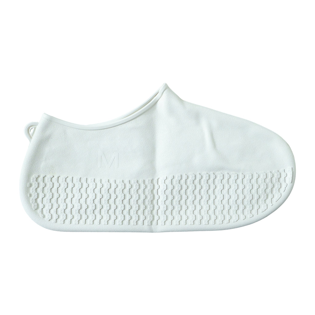 Waterproof Silicone Shoe Cover White Color (1 Pair Medium Size)
