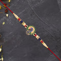 Multicolor Peacock Rakhi With Beads