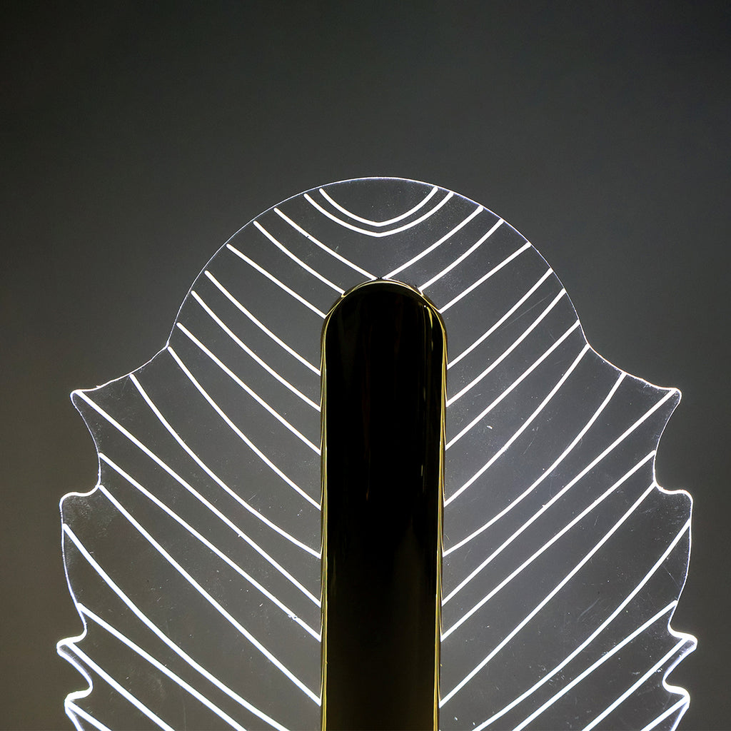 Premium Leaf Shape Crystal Table Lamp (1 Pc)